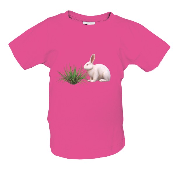 Tričko s potiskem Bílý králíček