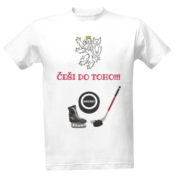 Tričko s potiskem Česko a hokej