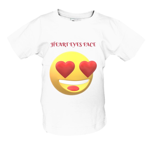 Tričko s potiskem Heart eyes face