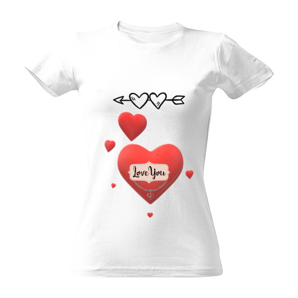 Tričko s potiskem hearts