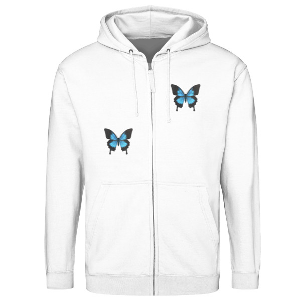 Mikina na zip unisex s potiskem Mikina s motýli