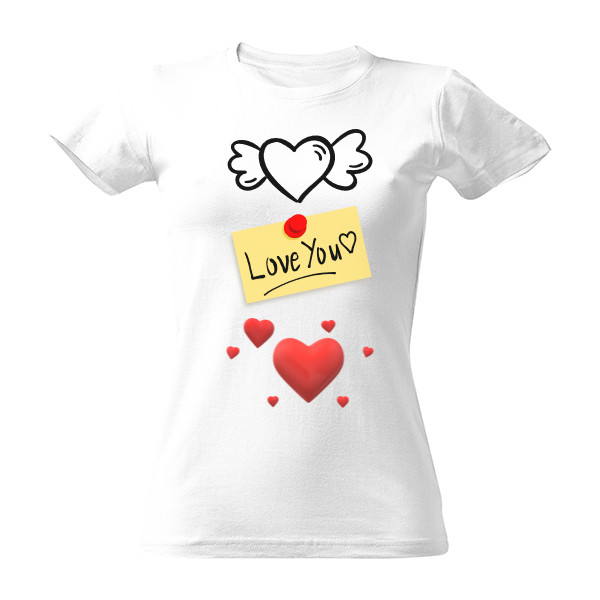 Tričko s potiskem Mnoho srdíček