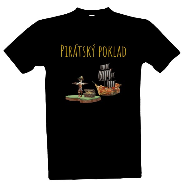 Tričko s potiskem pirátský poklad